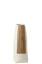 VASE IBIZA ROUND CER WH/BR L
