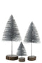 XMAS TREE DECO GLIT SILVER L