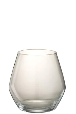 J-Line vaas Fiona - glas - transparant - small - 23.50 cm hoog