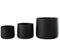 FLOWER POT POTINE CEM BLACK L
