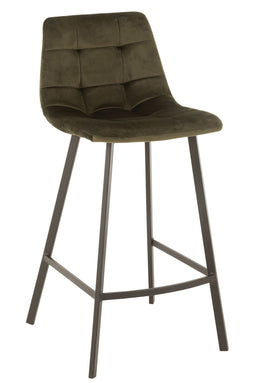 BARSTOOL OLIVIER TEX/MET D GRN