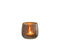 TEALIGHT HOLDER LIN GL DK BR S