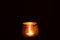 TEALIGHT HOLDER LIN GL DK BR S
