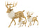 REINDEER POLY GOLD/WHITE LARGE