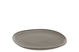 PLATE LOUISE CERAMIC BROWN M