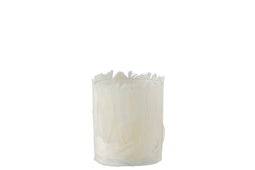 TLH FEATHERS GLASS CREAM S