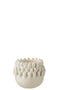 J-Line bloempot Ibiza - keramiek - wit - small - Ø 13.50 cm