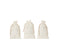 J-Line zak - textiel - wit - medium - 3 stuks