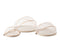 J-Line Vliegenbescherming plateau - dienblad - bamboe - wit - 3 stuks - woonaccessoires