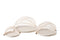 J-Line Vliegenbescherming plateau - dienblad - bamboe - wit - 3 stuks - woonaccessoires