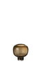VASE FOOT ROUND GLA DARK BR S