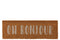 J-Line Oh Bonjour deurmat voor binnen & buiten - kokosvezel - naturel/wit - woonaccessoires