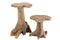 J-Line Oh Bonjour deurmat voor binnen & buiten - kokosvezel - naturel/wit - woonaccessoires