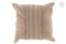 CUSHION BORDER SQ LEATH L GRY