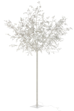 TREE LEAV GLI+LED MET SILV XL