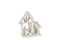 J-Line kerstdecoratie - keramiek - wit