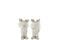 J-Line figuur Rendier - keramiek - wit/zilver - small - 2 stuks