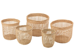 S/5 BASKETS OASIS SEAGR L NAT