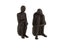 J-Line Figuur Zittend - polyresin - zwart - 2 stuks