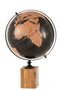 WORLD GLOBE ON FOOT WD BL/BR L