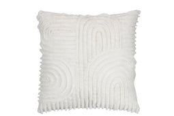CUSHION ARC SQUARE POLYES WH