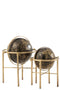 J-Line wereldbol Vintage - ijzer/kunststof - goud/zwart - large