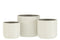 J-Line bloempot Blinkend Vierkant - keramiek - wit - large - Ø 17.00 cm