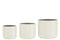 J-Line bloempot Blinkend Vierkant - keramiek - wit - large - Ø 17.00 cm