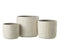 J-Line bloempot Blinkend Vierkant - keramiek - wit - large - Ø 17.00 cm