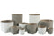J-Line bloempot Blinkend Vierkant - keramiek - wit - large - Ø 17.00 cm