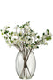 J-Line Bloesem In Vaas - kunststof - glas - wit - extra large