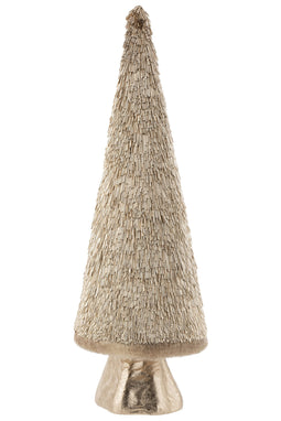 J-Line kerstboom - kunststof - goud - large