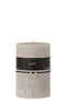 J-Line cilinderkaars - lichtgrijs - XXL - 110U - 6 stuks