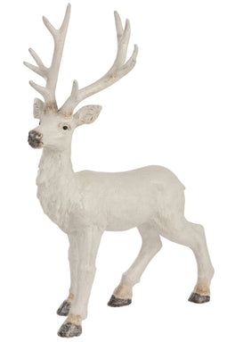 J-Line figuur Hert Staand - polyresin - wit