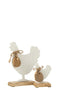 J-Line stoel + kussen Casablanca - jute - naturel