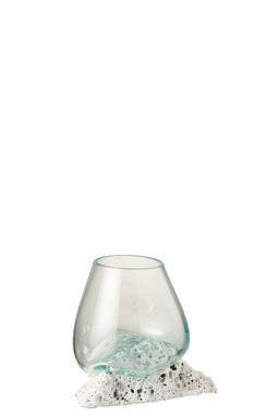 VASE FT LAVA/REC GLA WHITE M