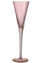 J-Line champagneglas Oneffen - glas - roze - 4 stuks