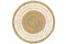 J-Line Rond Zeegras placemat - jute - naturel - 6 stuks - woonaccessoires