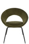 CHAIR ROUND HOLE MET/TEX GRN