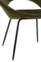 CHAIR ROUND HOLE MET/TEX GRN