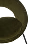 CHAIR ROUND HOLE MET/TEX GRN