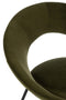 CHAIR ROUND HOLE MET/TEX GRN