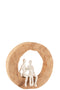 J-Line decoratie Figuur Koppel Zit Mango - hout/aluminium - naturel/wit