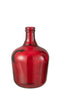 J-Line vaas Karaf - glas - rood - medium