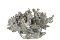 J-Line koraal Laag - polyresin - zilver