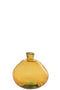 VASE LAURA GLASS OCHRE SMALL