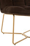 LOUNGE CHAIR LISA MET/TEX D BR