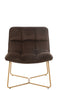 LOUNGE CHAIR LISA MET/TEX D BR