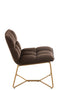 LOUNGE CHAIR LISA MET/TEX D BR