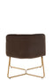 LOUNGE CHAIR LISA MET/TEX D BR